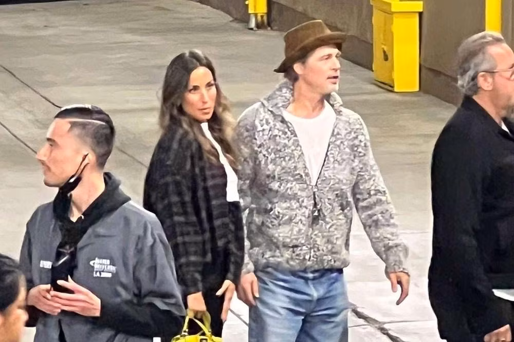 Brad Pitt và Ines de Ramon. Brad Pitt và Ines de Ramon.