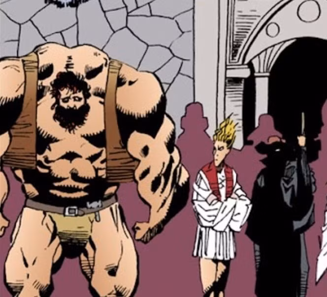 Loki (tóc vàng) trong truyện tranh The Sandman.