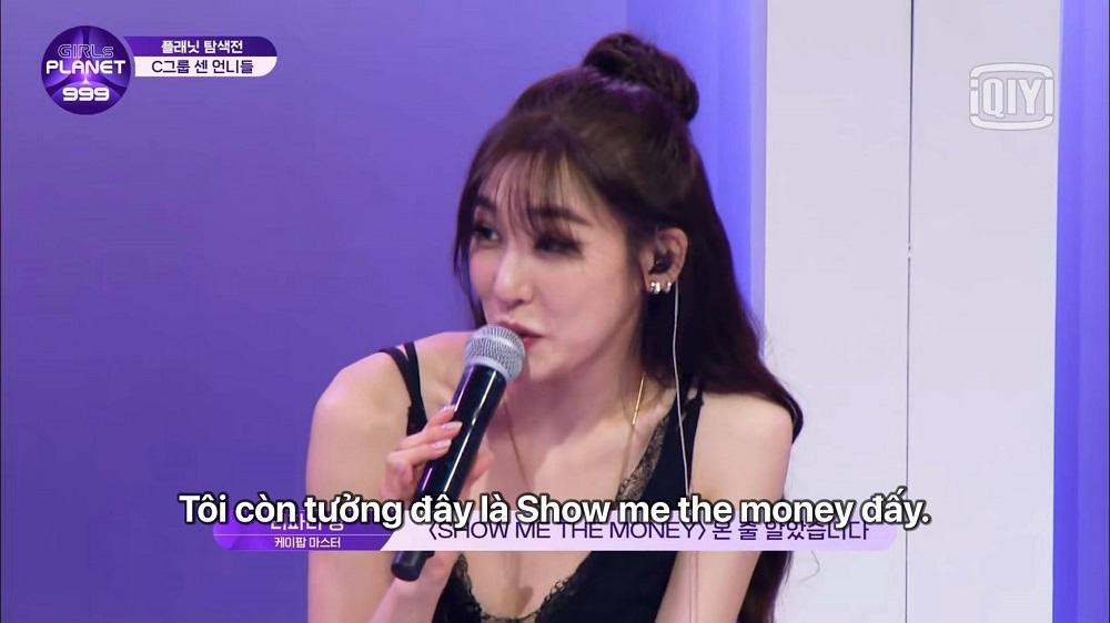 Tiffany còn tưởng đâu mình đang là mentor cho "Show Me The Money". Tiffany còn tưởng đâu mình đang là mentor cho "Show Me The Money".