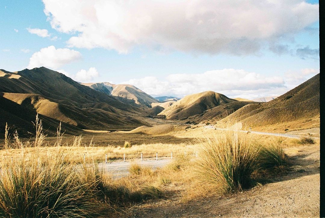 Ảnh đồi Lindis (New Zealand) được Thường Xanh scan. (Ảnh: Instagram @brandonfew)