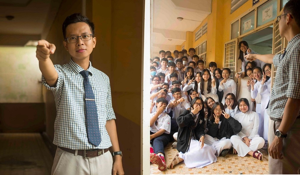 Lớp 10A1 - THPT Nguyễn Thượng Hiền “chiếm spotlight” vì “nét diễn” của thầy Đức. Lớp 10A1 - THPT Nguyễn Thượng Hiền “chiếm spotlight” vì “nét diễn” của thầy Đức.