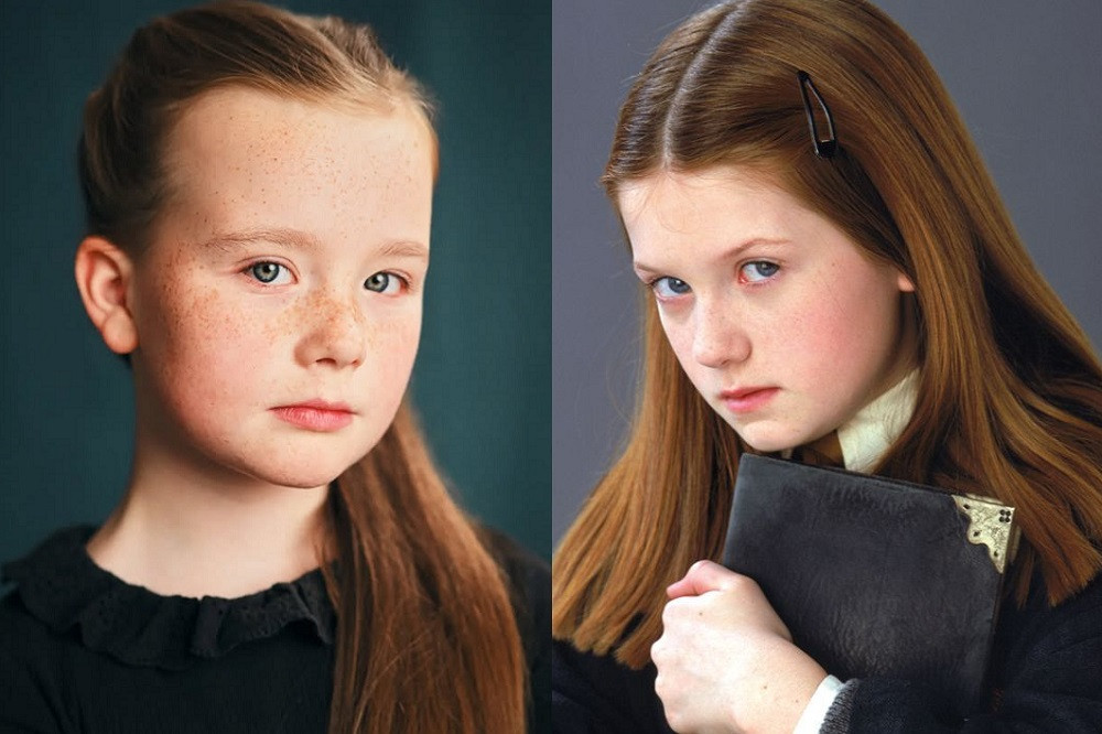 Chloe Ward (bên trái) được đồn sẽ đóng vai Ginny (bên phải, bản phim cũ). Chloe Ward (bên trái) được đồn sẽ đóng vai Ginny (bên phải, bản phim cũ).