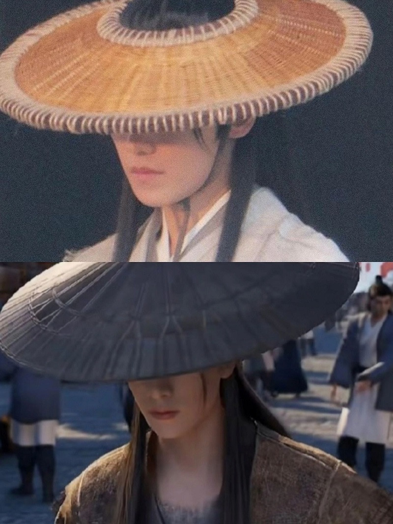 Hàn Lập của Dương Dương (trên) và Hàn Lập bản hoạt hình (dưới).