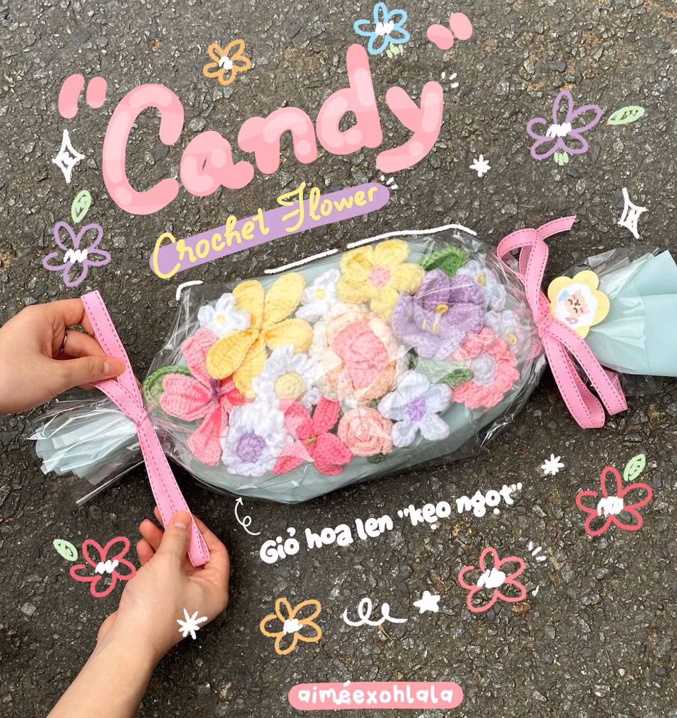 Bó “hoa kẹo” siêu ngọt tại Aimée x Ohlala Gift Shop.