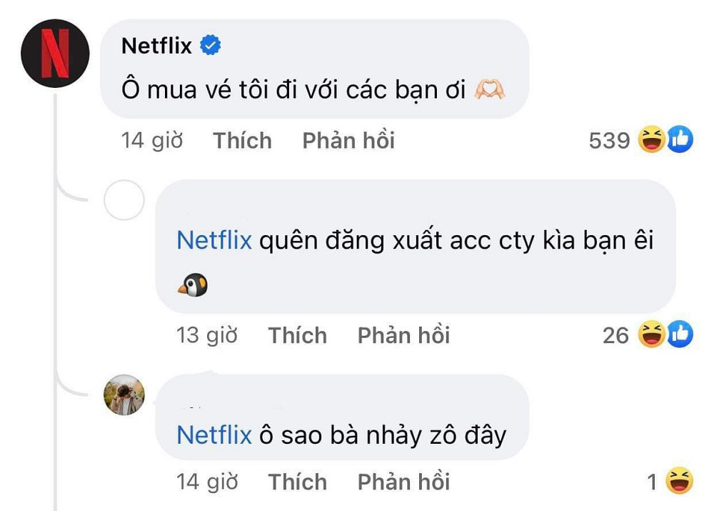 Netflix đòi đi chơi chung. (Ảnh chụp màn hình) Netflix đòi đi chơi chung. (Ảnh chụp màn hình)