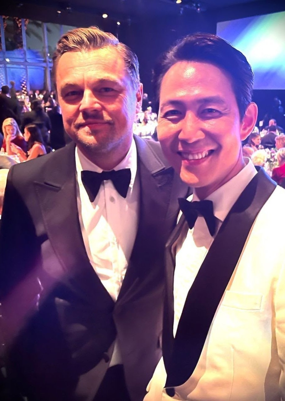 Leonardo DiCaprio và Lee Jung Jae - nam diễn viên chính Squid Game.