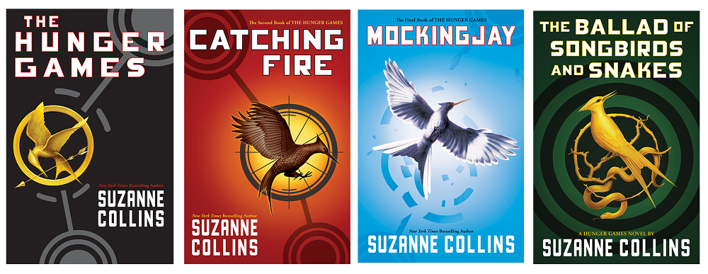 Bốn tập truyện đã phát hành trong bộ sách The Hunger Games.