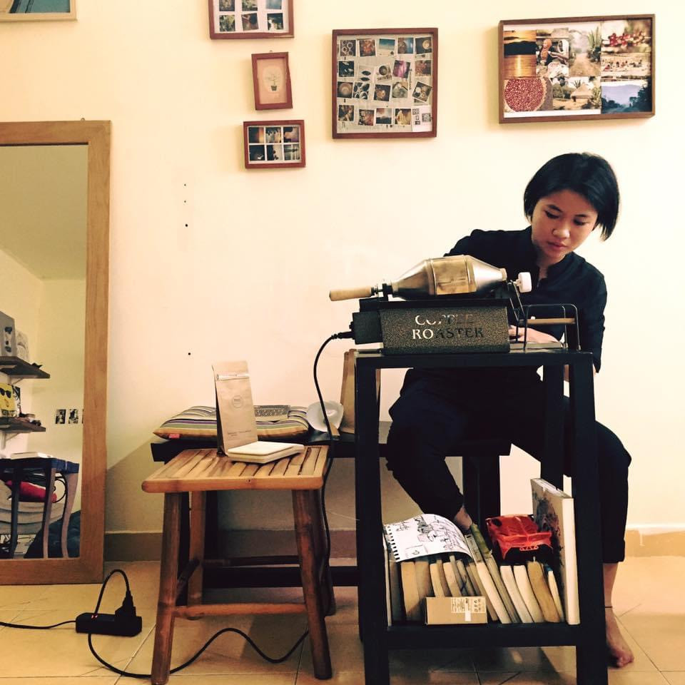 Chiếc máy pha cà phê nhỏ nhỏ ban đầu.