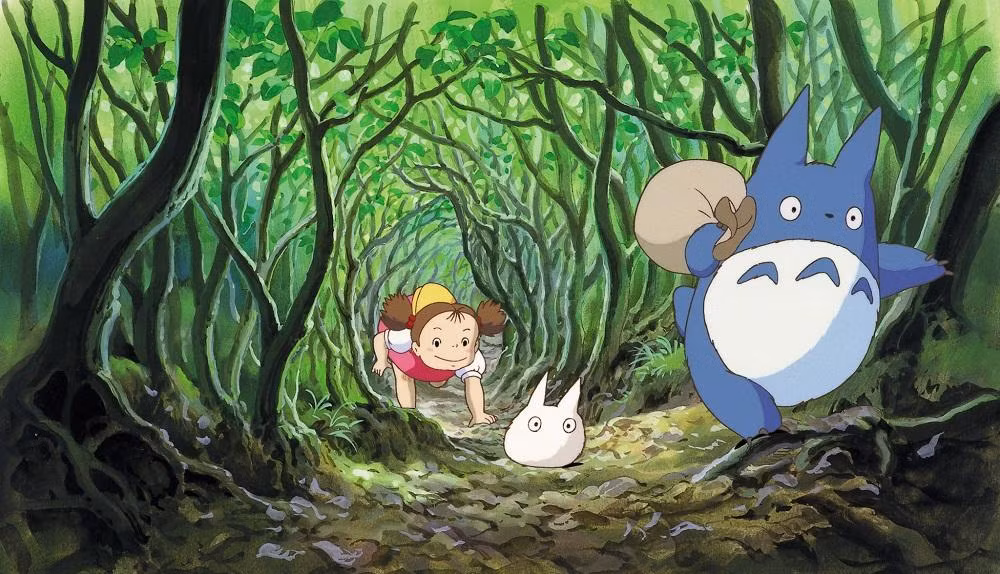 Tôi dẫn theo bọn trẻ rong chơi khắp làng. (Ảnh minh họa: Phim "Hàng xóm tôi là Totoro")