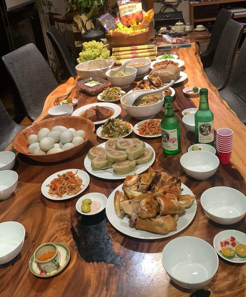 Những món ăn Tết Việt của Kim Thư khi ở Úc.