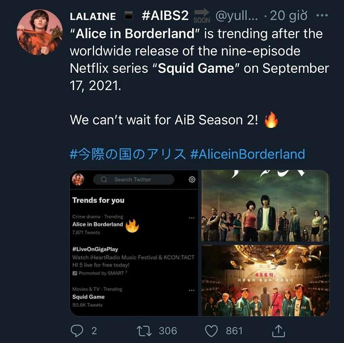 Nguyên nhân là vì Squid Game mới lên sóng có đề tài về trò chơi sinh tồn. Nguyên nhân là vì Squid Game mới lên sóng có đề tài về trò chơi sinh tồn.