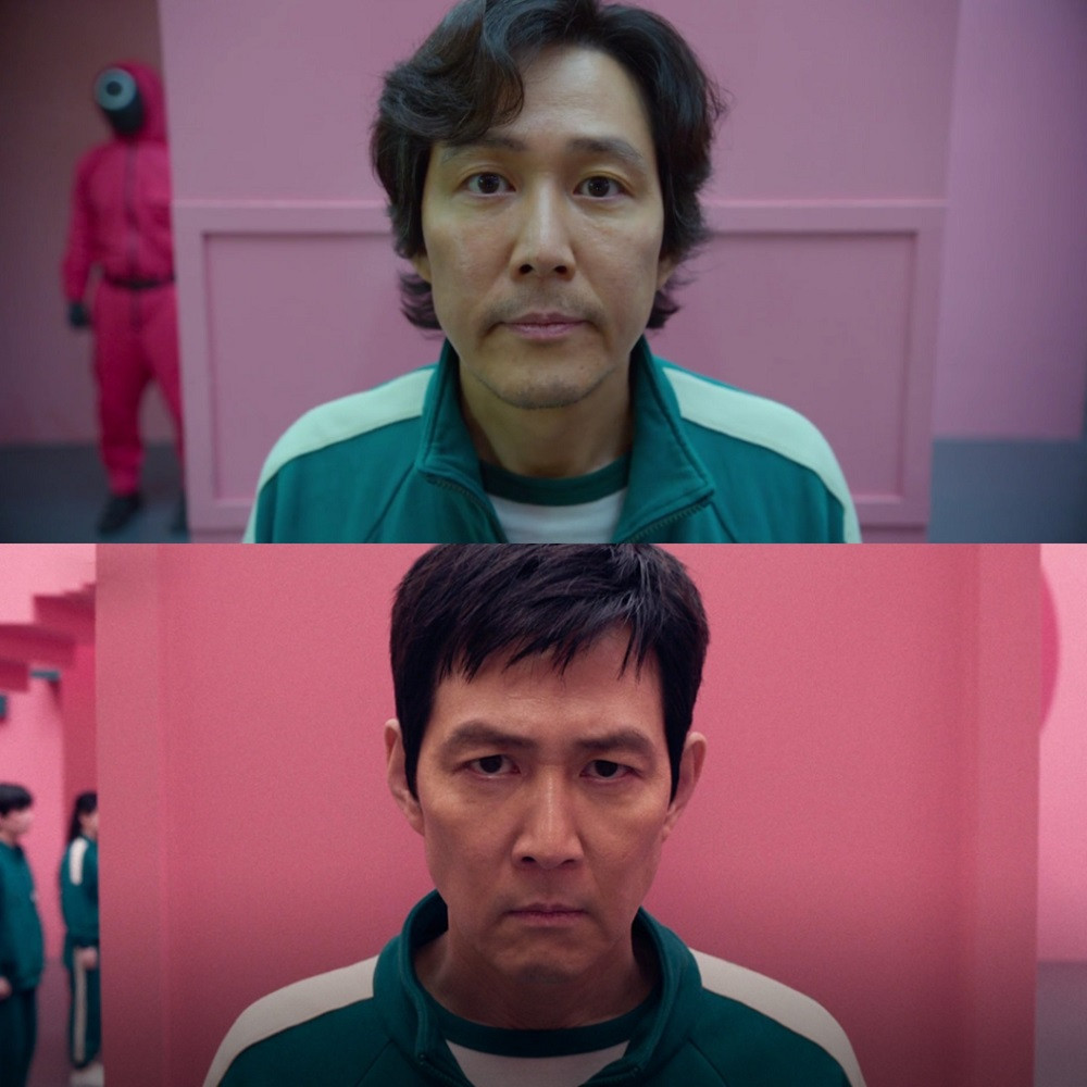 Seong Gi Hun trong Squid Game mùa 1 (ảnh trên) và mùa 2 (ảnh dưới). Seong Gi Hun trong Squid Game mùa 1 (ảnh trên) và mùa 2 (ảnh dưới).