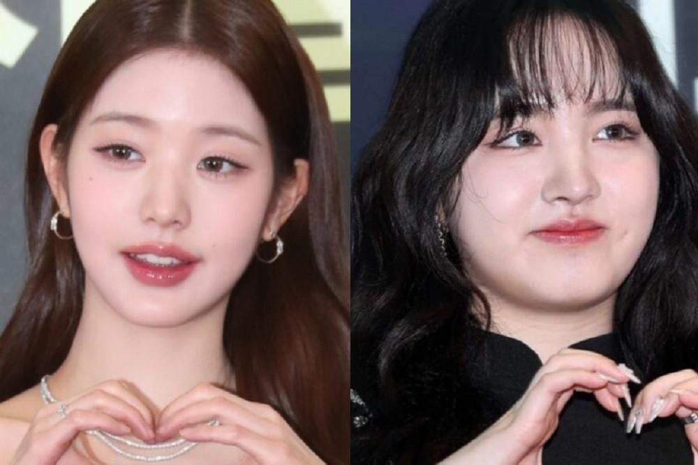 Jang Wonyoung và Liz. Jang Wonyoung và Liz.