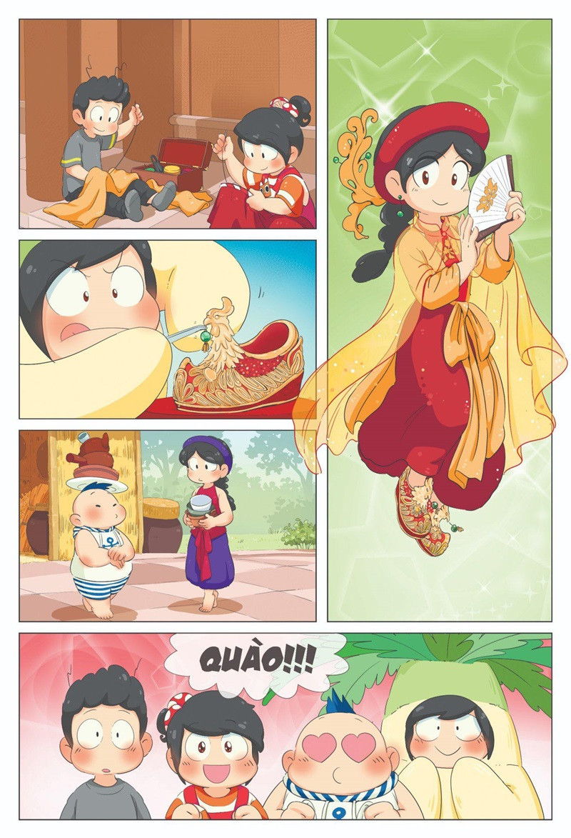 Bộ trang phục của Tấm được tác giả chăm chút từng chi tiết. Bộ trang phục của Tấm được tác giả chăm chút từng chi tiết.