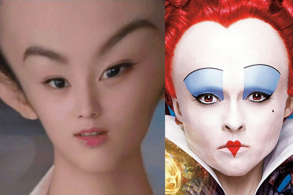 Hiệu ứng chuyển cảnh khiến gương mặt Châu Dã biến dạng trong vài giây, netizen Trung so sánh với Nữ hoàng Đỏ của Alice in Wonderland.