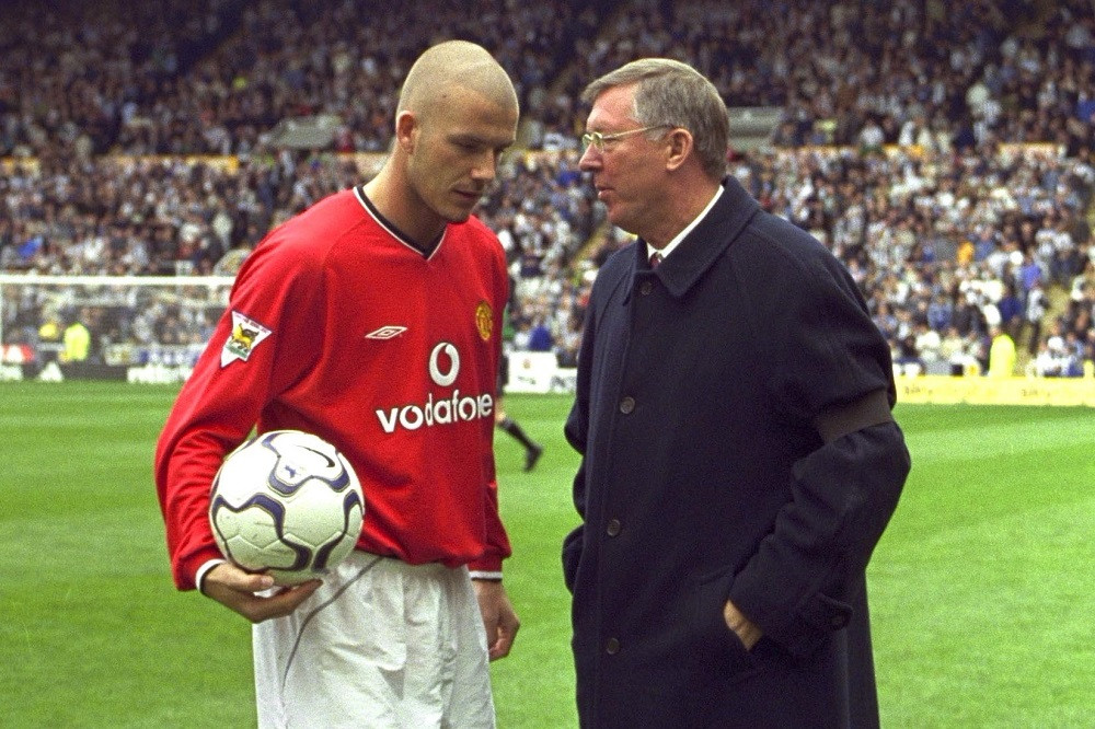 David Beckham và Alex Ferguson.