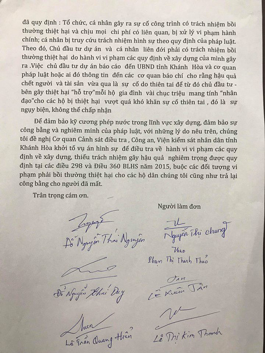 Đề nghị khởi tố vụ vỡ hồ dự án vùi chết 4 người ở Nha Trang ảnh 2