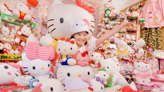 Hơn 4.500 chú mèo bông Hello Kitty trong bộ sưu tập của cô. Hơn 4.500 chú mèo bông Hello Kitty trong bộ sưu tập của cô
