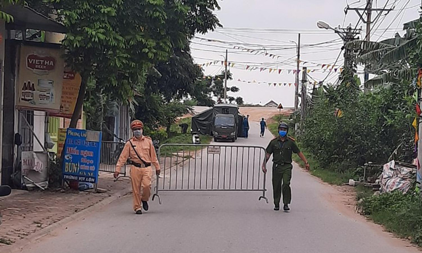 4 thôn bị phong toả có 1.634 hộ với hơn 5.500 nhân khẩu.