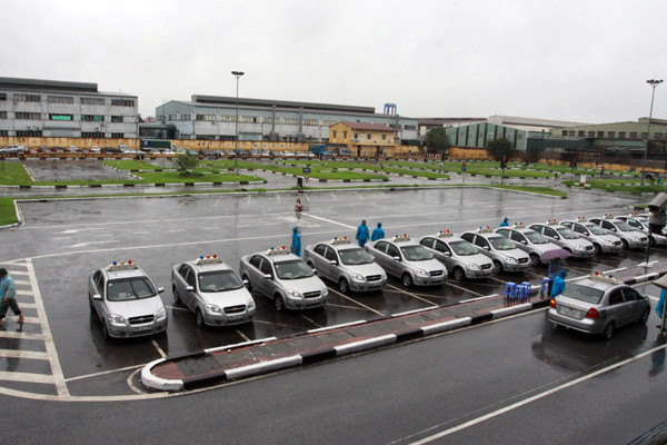 Bãi tập xe nhìn từ trên cao