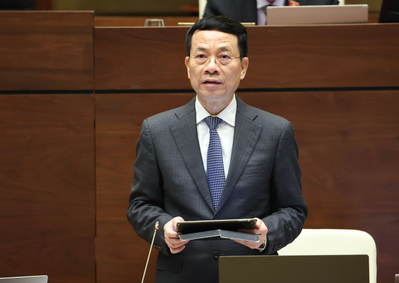 Bộ trưởng TT&TT Nguyễn Mạnh Hùng. Ảnh: Như Ý Bộ trưởng TT&TT Nguyễn Mạnh Hùng. Ảnh: Như Ý