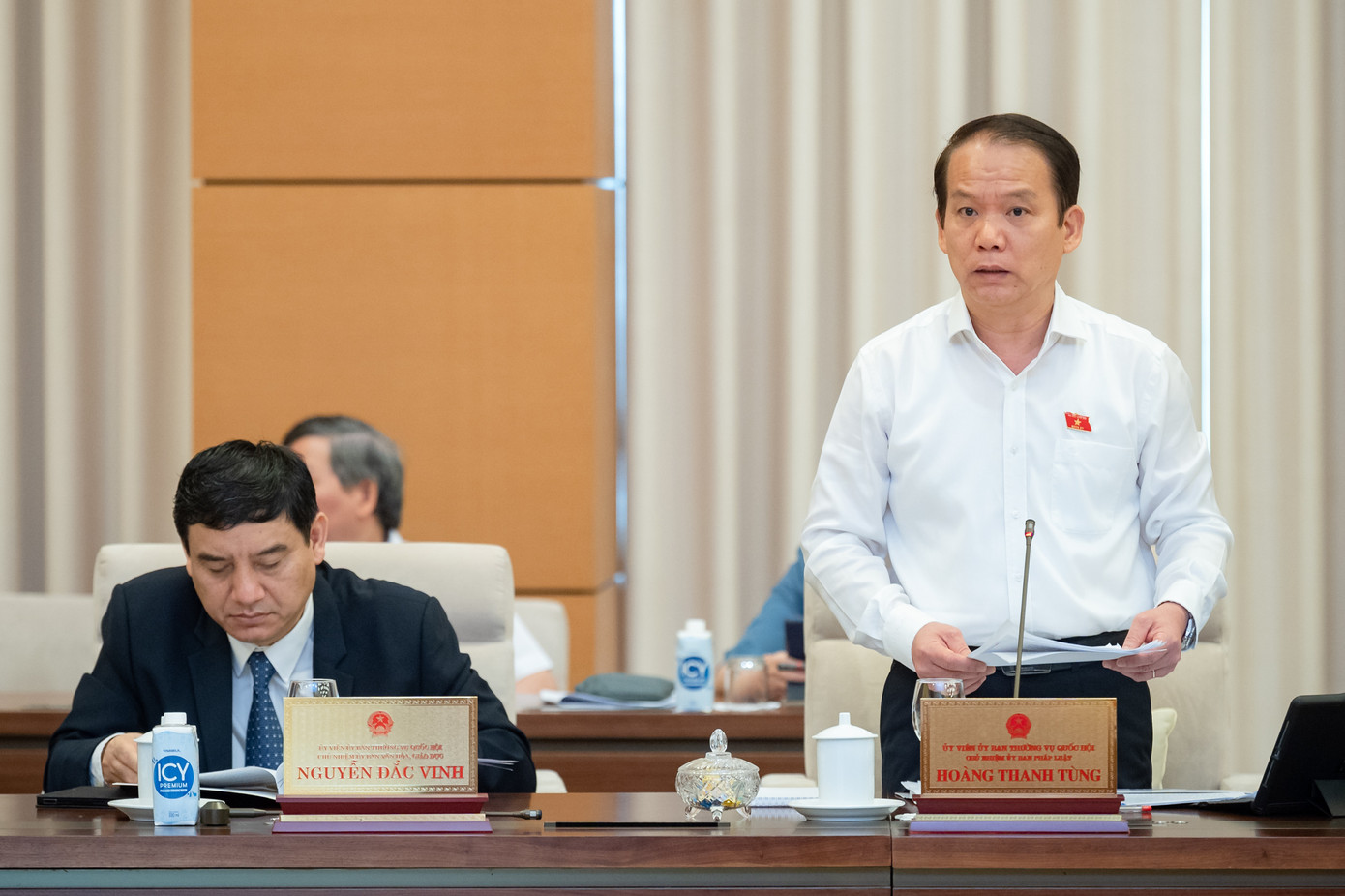 Chủ nhiệm Ủy ban Pháp luật của Quốc hội Hoàng Thanh Tùng. (Ảnh: Quốc hội)