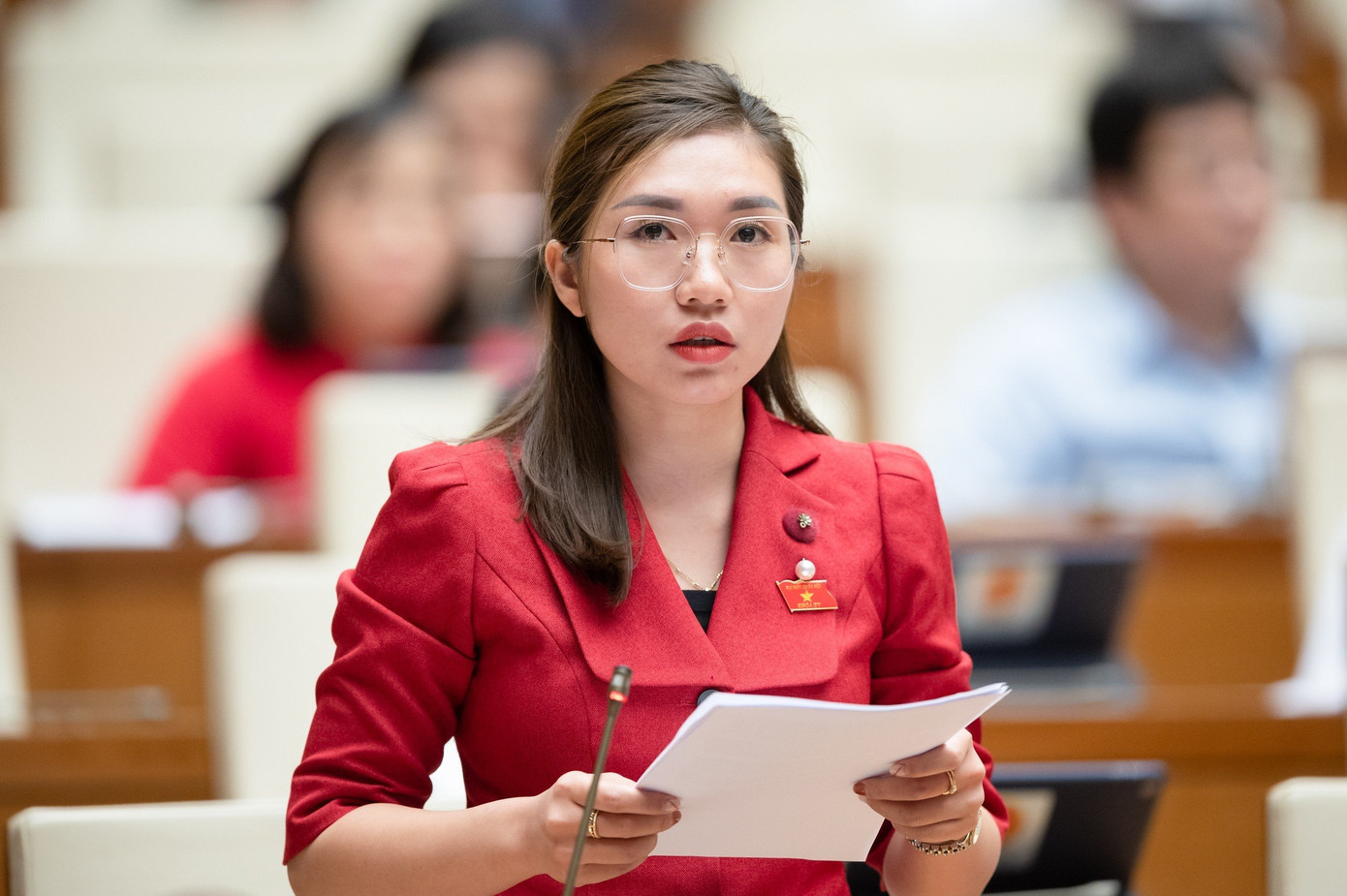 Đại biểu Quàng Thị Nguyệt (đoàn Điện Biên). Đại biểu Quàng Thị Nguyệt (đoàn Điện Biên).