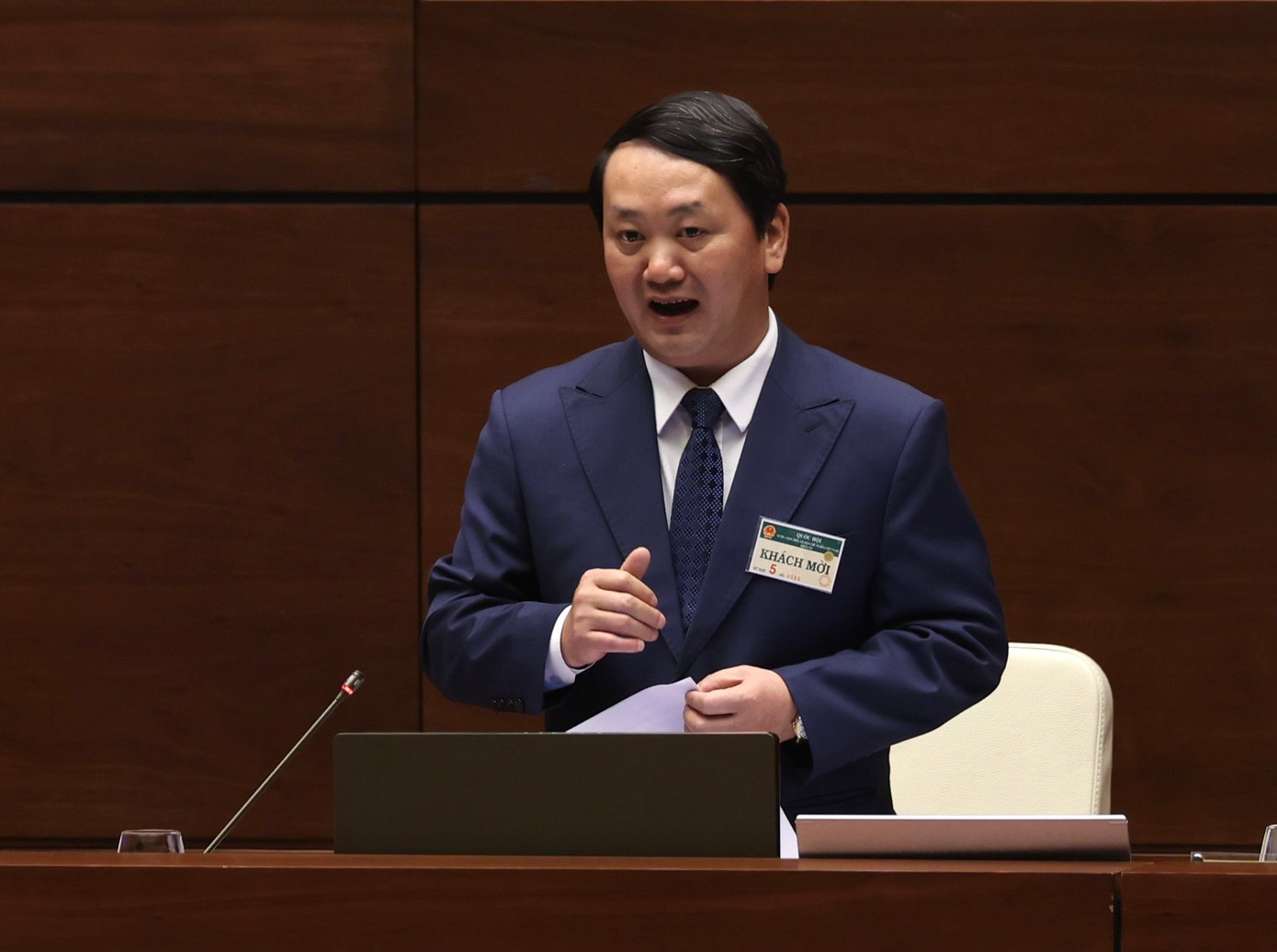 Bộ trưởng, Chủ nhiệm Ủy ban Dân tộc Hầu A Lềnh. Ảnh Như Ý