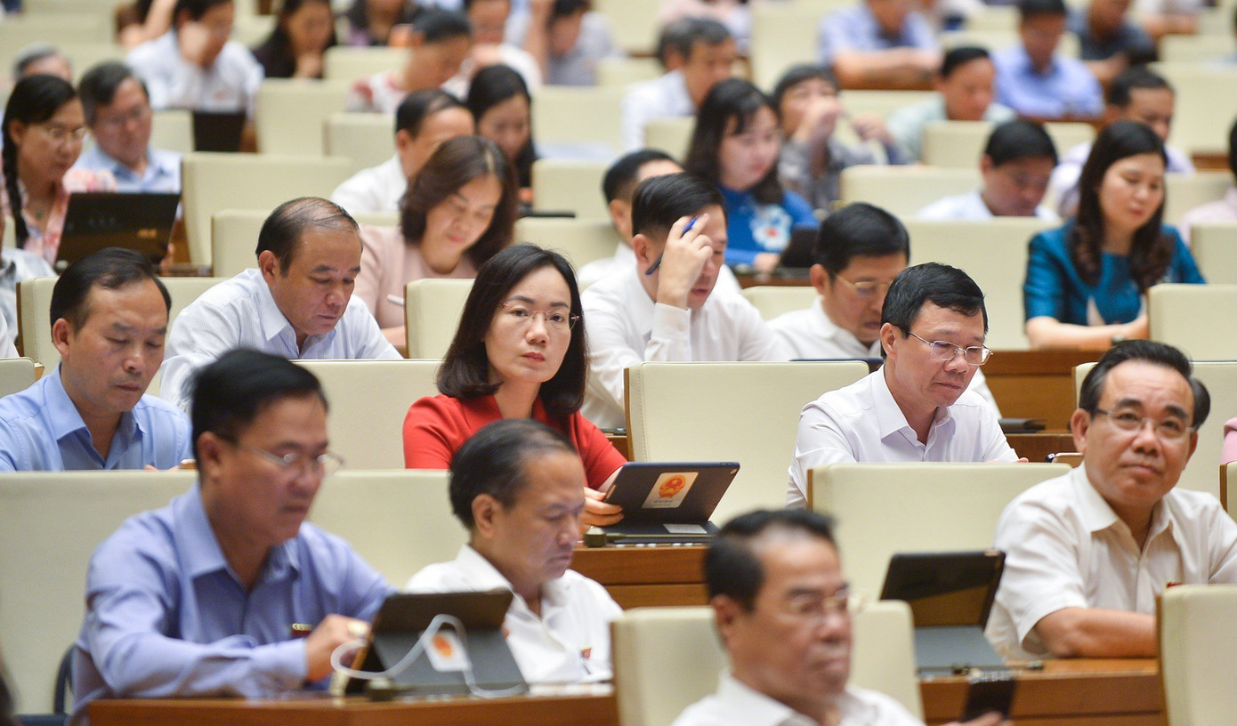 Các đại biểu tham dự phiên thảo luận ngày 21/6. Ảnh: Như Ý.