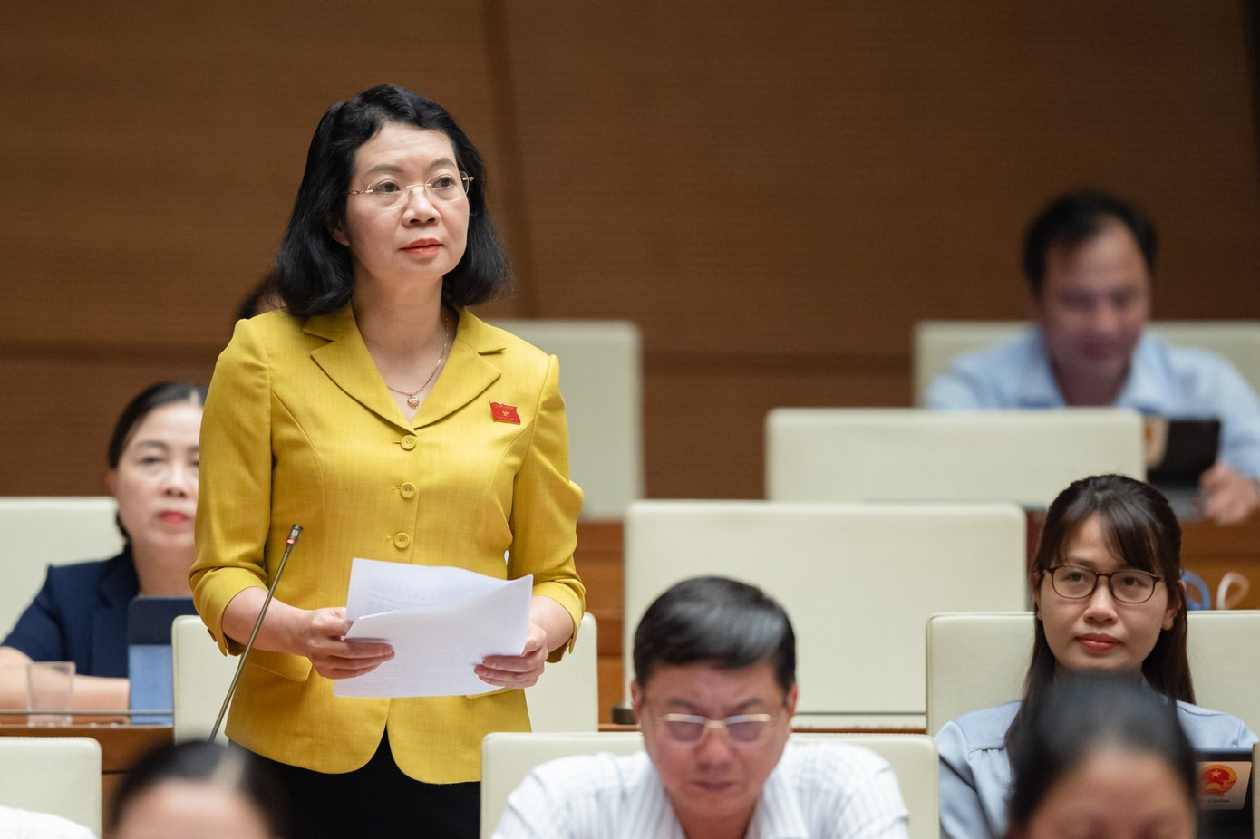 Đại biểu Mai Thị Phương Hoa (đoàn Nam Định). Ảnh: Như Ý.