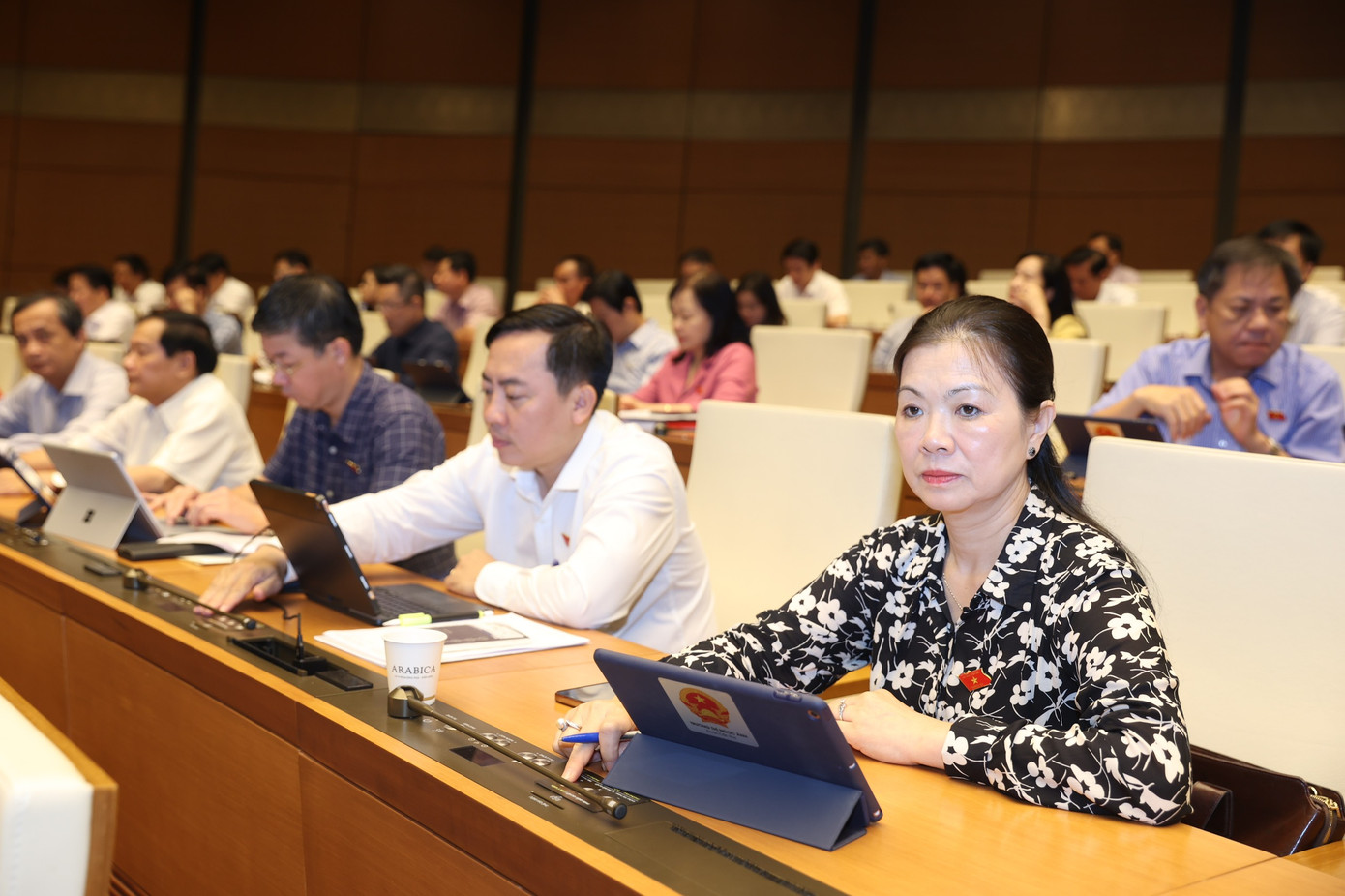 Các đại biểu Quốc hội biểu quyết thông qua dự án luật, ngày 22/6. Ảnh Như Ý