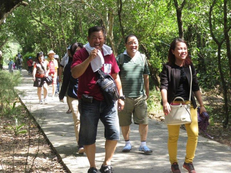 Du khách tham quan rừng ngập mặn Cần Giờ