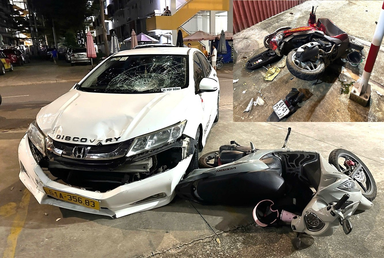 Chiếc ô tô tông người và phương tiện trên đường làm 1 người tử vong