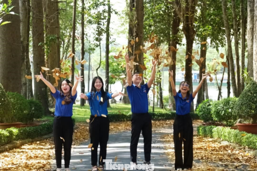 Cây thay lá tạo nên khung cảnh lãng mạn, thu hút giới trẻ đến "check in".