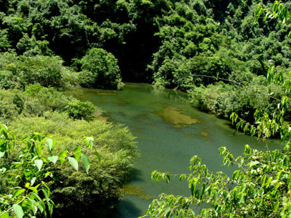 Một góc thung Trong, nơi có hang Mòi