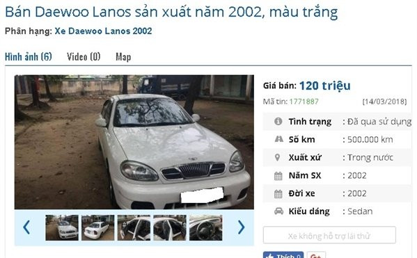 Bất ngờ loạt ôtô cũ rao bán với giá chỉ từ 120 triệu đồng ảnh 2