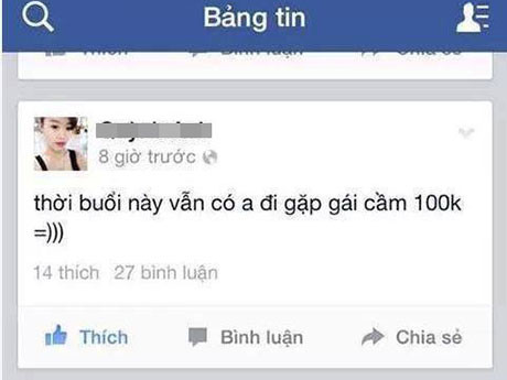 Q.A đăng status chê bai anh chàng đi hẹn hò với 100 ngàn trong túi
