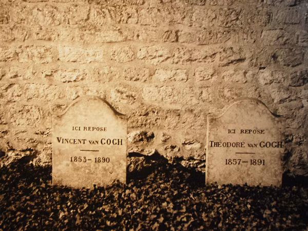 Nơi đây yên nghỉ đời đời. Vincent Van Gogh 1853-1890. Và ngôi bên kia Nơi đây yên nghỉ đời đời Theodore Van Gogh 1857-1891 . Nơi đây yên nghỉ đời đời. Vincent Van Gogh 1853-1890. Và ngôi bên kia Nơi đây yên nghỉ đời đời Theodore Van Gogh 1857-1891