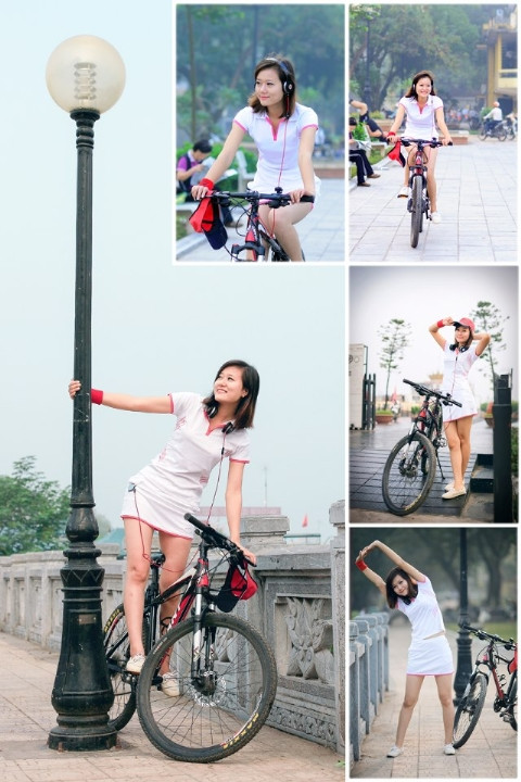 Chụp ảnh dã ngoại theo chủ đề: giao thông, áo dài...