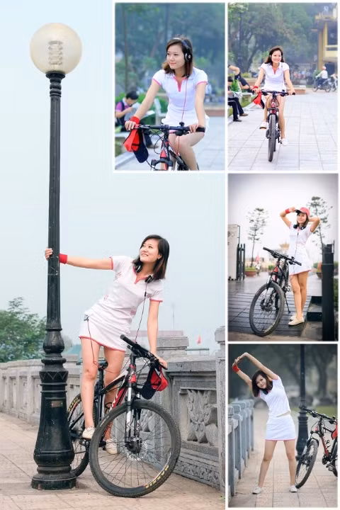 Chụp ảnh dã ngoại theo chủ đề: giao thông, áo dài...