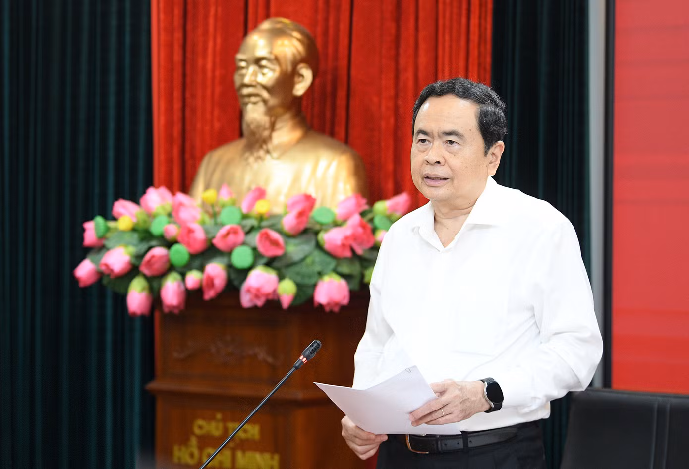 Trưởng đoàn Kiểm tra, Phó Chủ tịch Thường trực Quốc hội Trần Thanh Mẫn. (Ảnh: Quốc hội)