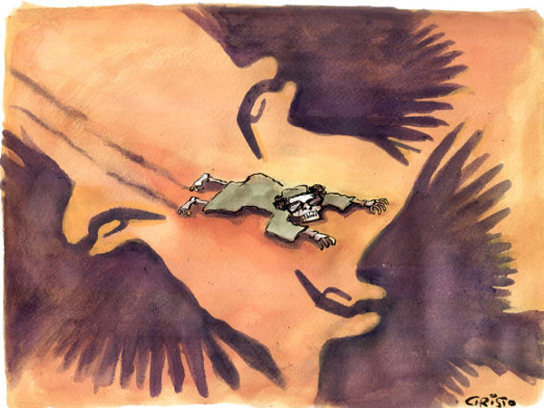 Kền kền ở sa mạc Libya Tranh: Christo Komarnitski (Bulgaria 