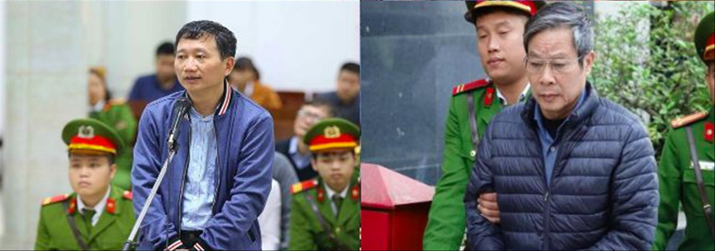 Trịnh Xuân Thanh và Nguyễn Bắc Son tại tòa