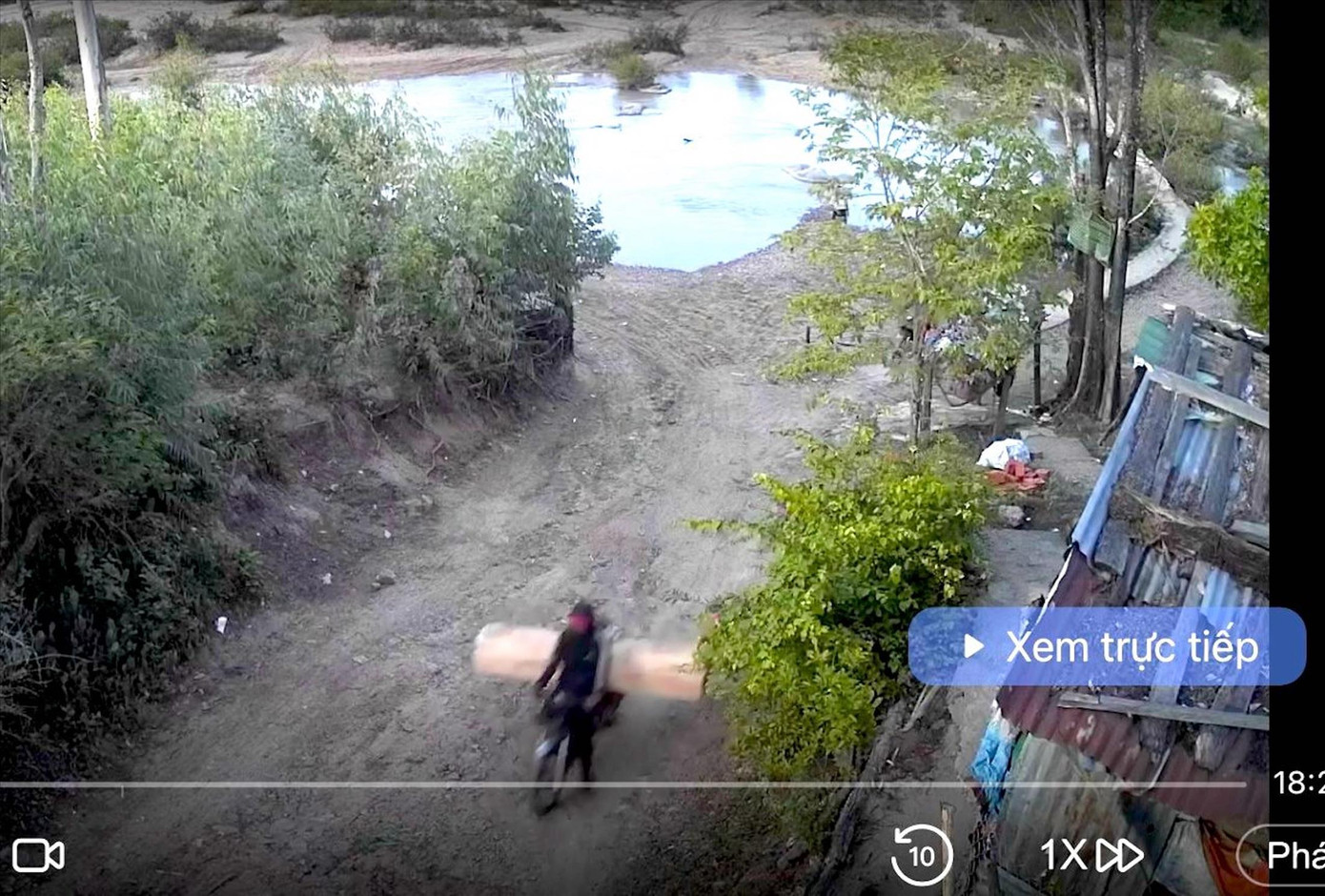 Một vị trí được huyện K rông Pa lắp camera giám sát giữ rừng