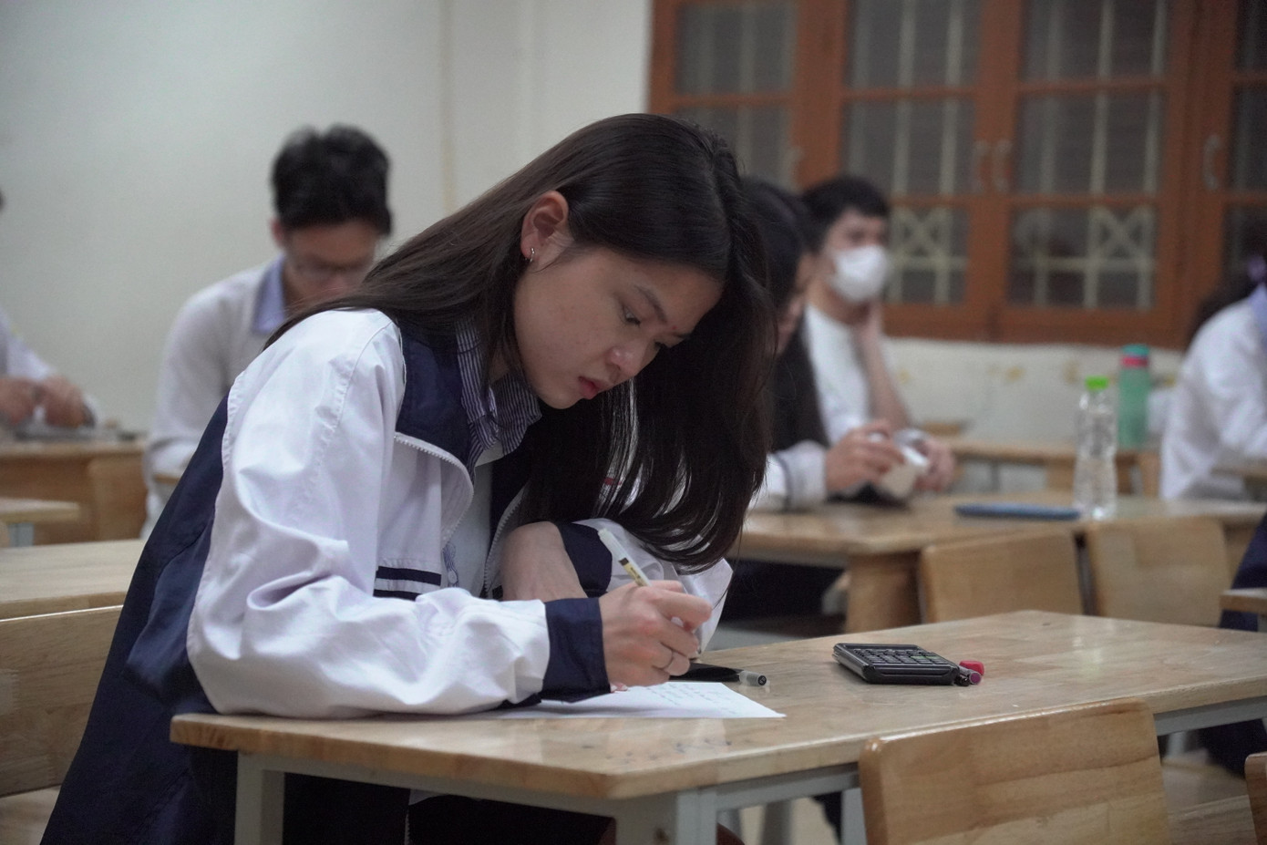 Học sinh Trường THPT Kim Liên (Hà Nội) trong ngày thi thử tốt nghiệp THPT. Ảnh: Nguyễn Bắc