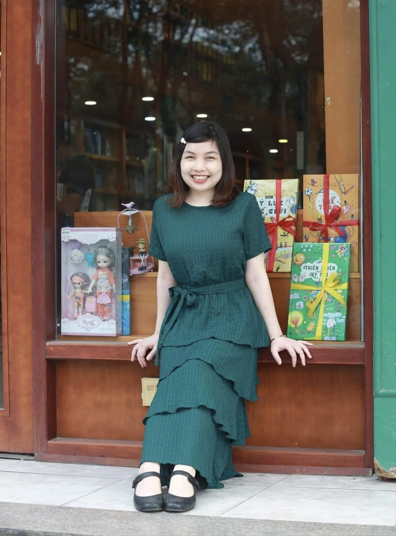 Chị Dương Thanh Hiền, người khiếm thị sống tại quận Hoàng Mai