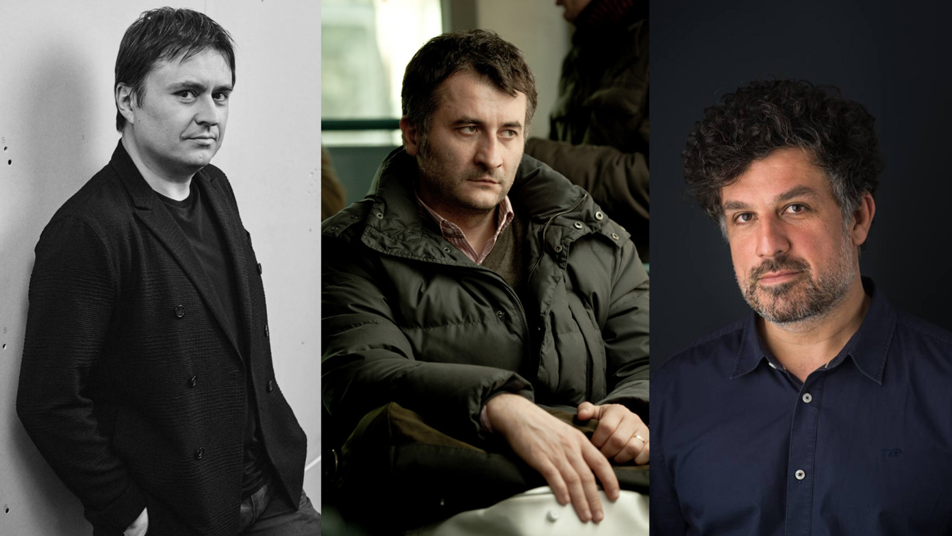 Ba vị đạo diễn tiêu biểu của Làn sóng điện ảnh mới Romania: (từ trái sang phải) Cristian Mungiu, Cristi Puiu, và Catalin Mitulescu.