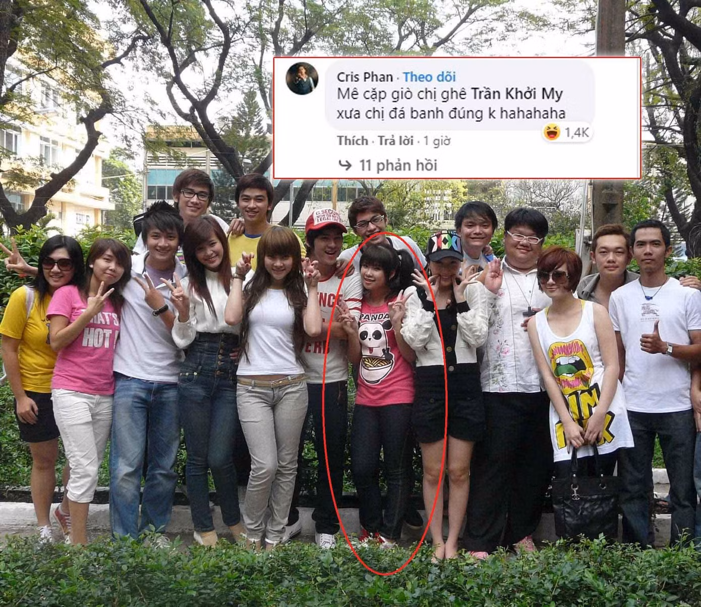 Cris Phan hài hước "cà khịa" Khởi My khi xem lại ảnh cũ.