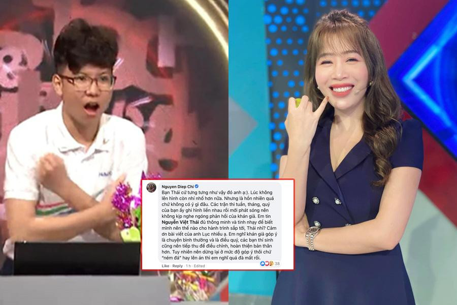 MC Diệp Chi phải lên tiếng bênh vực khi Việt Thái bị nhiều cư dân mạng chỉ trích. MC Diệp Chi phải lên tiếng bênh vực khi Việt Thái bị nhiều cư dân mạng chỉ trích.