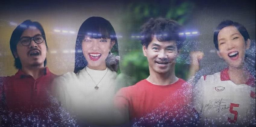 NSƯT Xuân Bắc, Châu Bùi, Xuân Lan... góp mặt trong MV để cổ vũ đội tuyển Việt Nam.